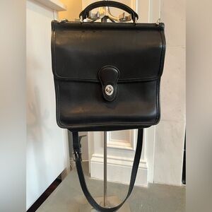 Coach black leather bag